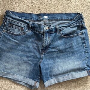 Old Navy Blue Denim Rolled Hem Jean Shorts